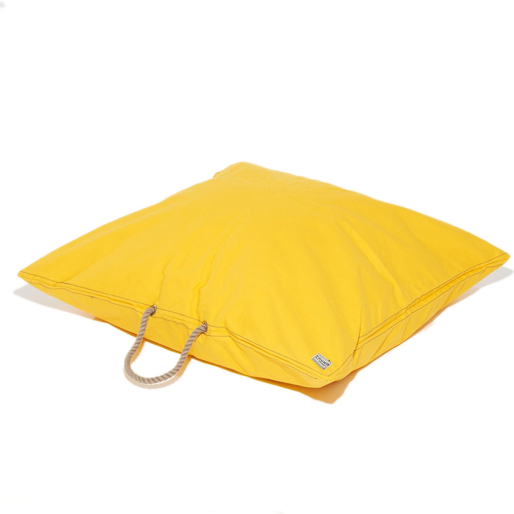 Found My Animal Waxed Cotton Canvas Pillow Dog Bed, Yellow, Large