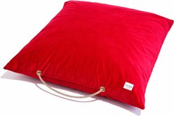 Found My Animal Velvet Pillow Dog Bed, Red, Large