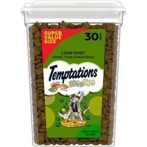 Temptations MixUps Catnip Fever Flavor Soft & Crunchy Cat Treats, 30-oz tub