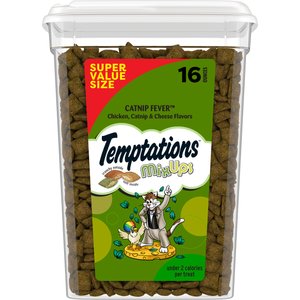 Temptations MixUps Catnip Fever Flavor Soft & Crunchy Cat Treats, 16-oz tub