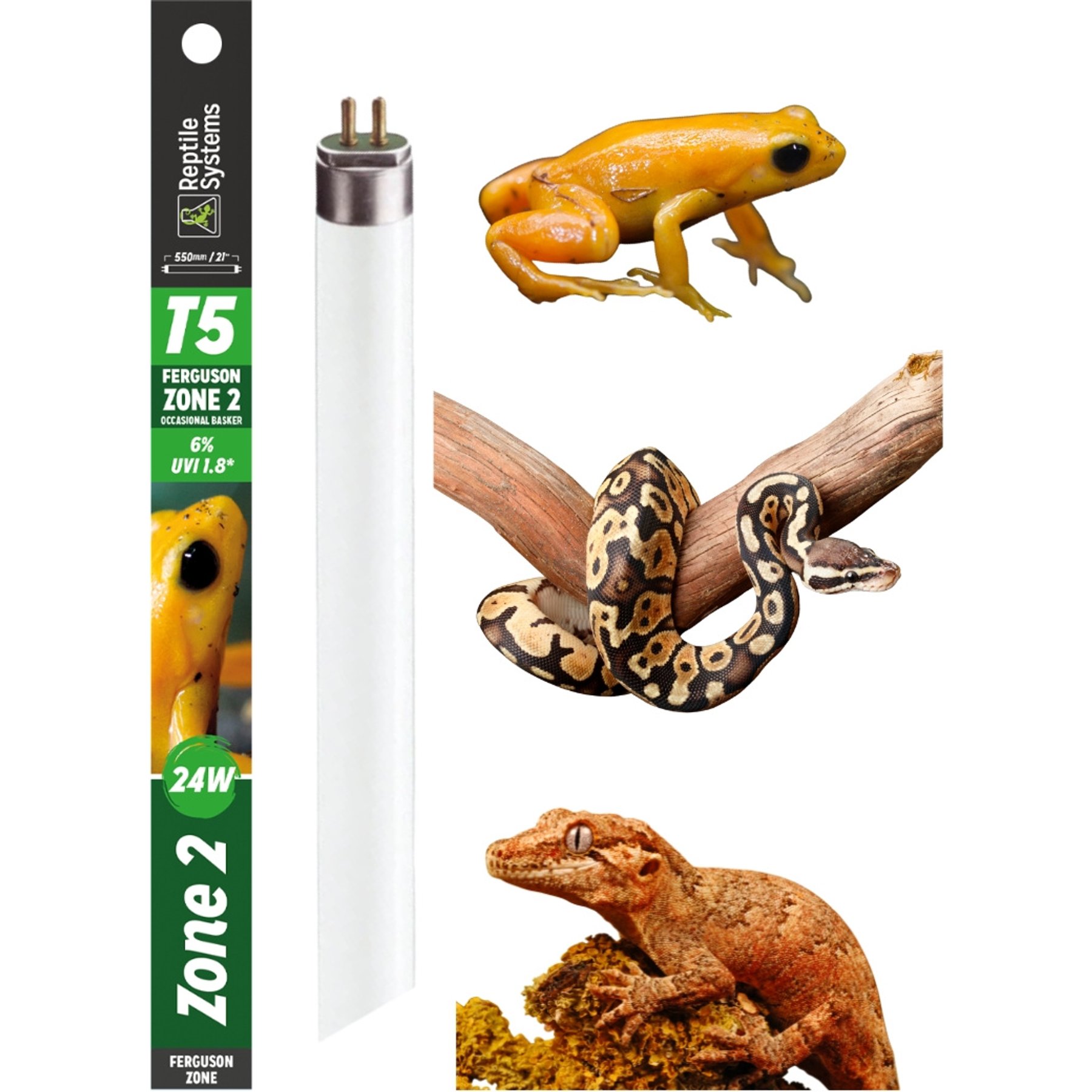 Reptile Systems T5 Ferguson Zone 2 6% HO UVB Forest Reptile Lamp, 22-in, 24-watt