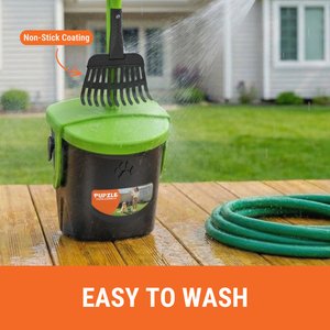 Pupzle Dog Pooper Scooper with Bag Attachment, Lavender Scented, Green, 25 Refill bags