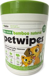 Petkin Bamboo Petwipes Dog & Cat Wipes, 200 count