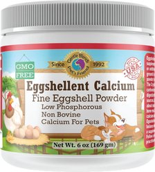 Pets Friend Eggshellent Calcium Powder Supplement for Dogs & Cats, 6-oz jar