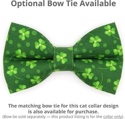 Made By Cleo Shamrock Toss Adjustable Cat Collar, 8 to 13-in neck, 1/2-in wide slide 2 of 3
