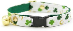 Made By Cleo Lucky Horseshoes Adjustable Cat Collar, 8 to 13-in neck, 1/2-in wide