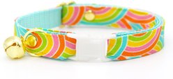 Made By Cleo Groovy Rainbow Adjustable Cat Collar, 8 to 13-in neck, 1/2-in wide
