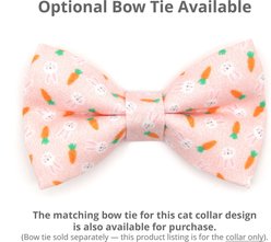 Made By Cleo Bunnies & Carrots Adjustable Cat Collar, 8 to 13-in neck, 1/2-in wide, Pink slide 2 of 4
