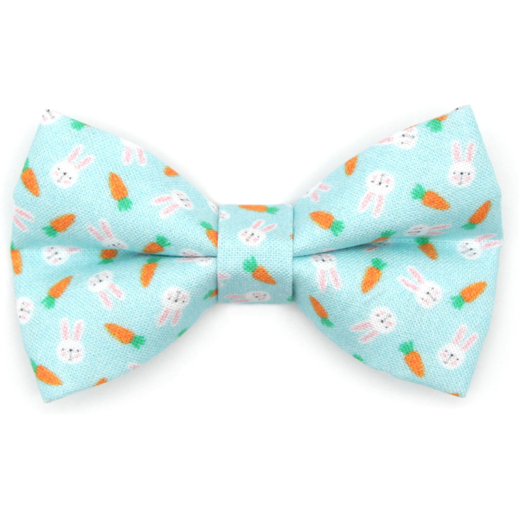 Made By Cleo Bunnies & Carrots Bow Tie for Small Dogs & Cats, Blue