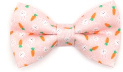 Made By Cleo Bunnies & Carrots Bow Tie for Small Dogs & Cats, Pink