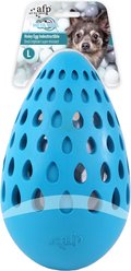 allforpaws Meta Ball Holey Egg Indestructible Dog Toy, Blue, Large: 6.1 x 3.7 x 3.7-in