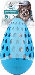 allforpaws Meta Ball Holey Egg Indestructible Dog Toy, Blue, Medium: 4.7 x 3 x 3-in slide 1 of 9