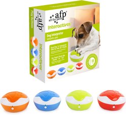 allforpaws Interperter Dog Toy, Multicolor, 4.3 x 4.3 x 2.4-in