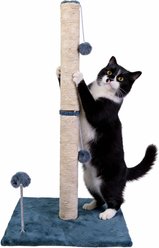 PatiencET 32-in Basic Sisal Cat Scratching Post with Hanging Toy, Grey, Large