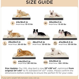 Bedsure Orthopedic Waterproof Dog & Cat Bed, Dark Grey, Large