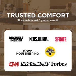 Bedsure Orthopedic Waterproof Dog & Cat Bed, Dark Grey, Large