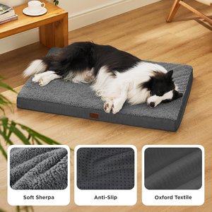 Bedsure Orthopedic Waterproof Dog & Cat Bed, Dark Grey, Large