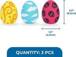 SunGrow Soft Rubber Bouncy Egg Ball Dog Squeaky Chew Toys for Interactive Fetch Play, 3 count slide 2 of 6