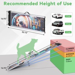 Coziwow Extra-Long Telescoping Aluminum Foldable Travel Dog Car Ramp slide 2 of 9