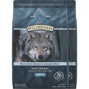 Blue Buffalo Wilderness Chicken Recipe High-Protein Adult Dry Dog Food, 24-lb bag