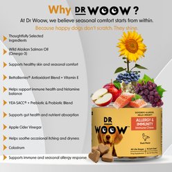 Dr Woow Duck Flavored Soft Chew Allergy & Immune Supplement for Dogs, 90 count slide 2 of 9