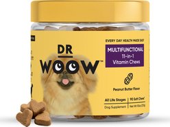 Dr Woow 11-in-1 Joint Peanut Butter Flavored Soft Chews Multivitamin for Dogs, 90 count