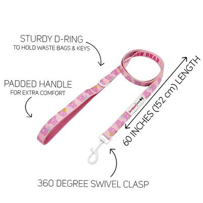 Show full view: Sassy Woof Care Bears Cheer Bear Dog Leash, 5-ft long, 4/5-in wide slide 4 of 6
