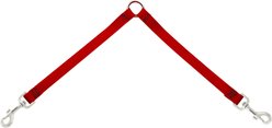 LupinePet Basic Solid Dog Leash Coupler, Red, 24-in long, 3/4-in wide