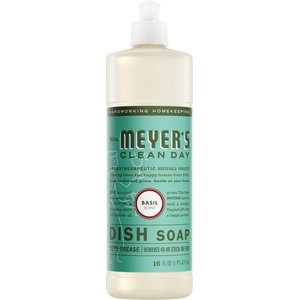 Mrs. Meyer's Clean Day Liquid Dish Soap, Basil Scented, 16-fl oz bottle