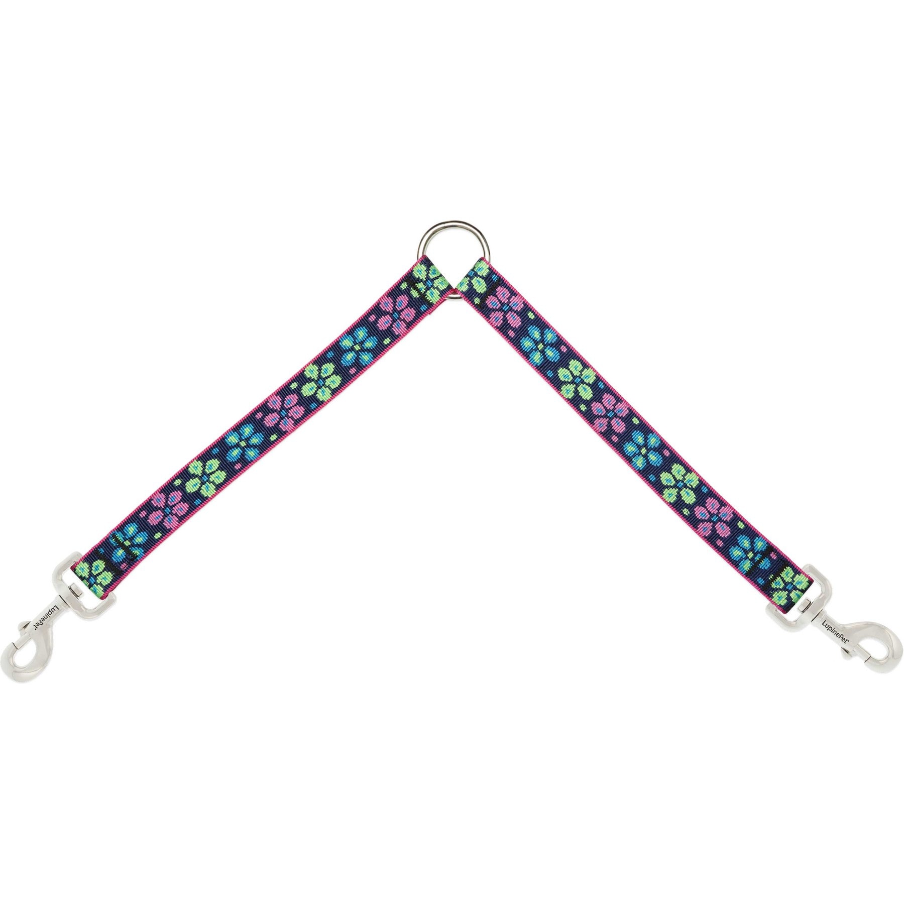 LupinePet Nature Inspired Original Design Flower Power Dog Leash Coupler, 24-in long, 1-in wide