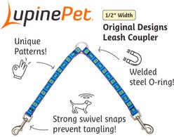 LupinePet Popular Picks Original Design Sea Glass Dog Leash Coupler, 18-in long, 1/2-in wide slide 2 of 7