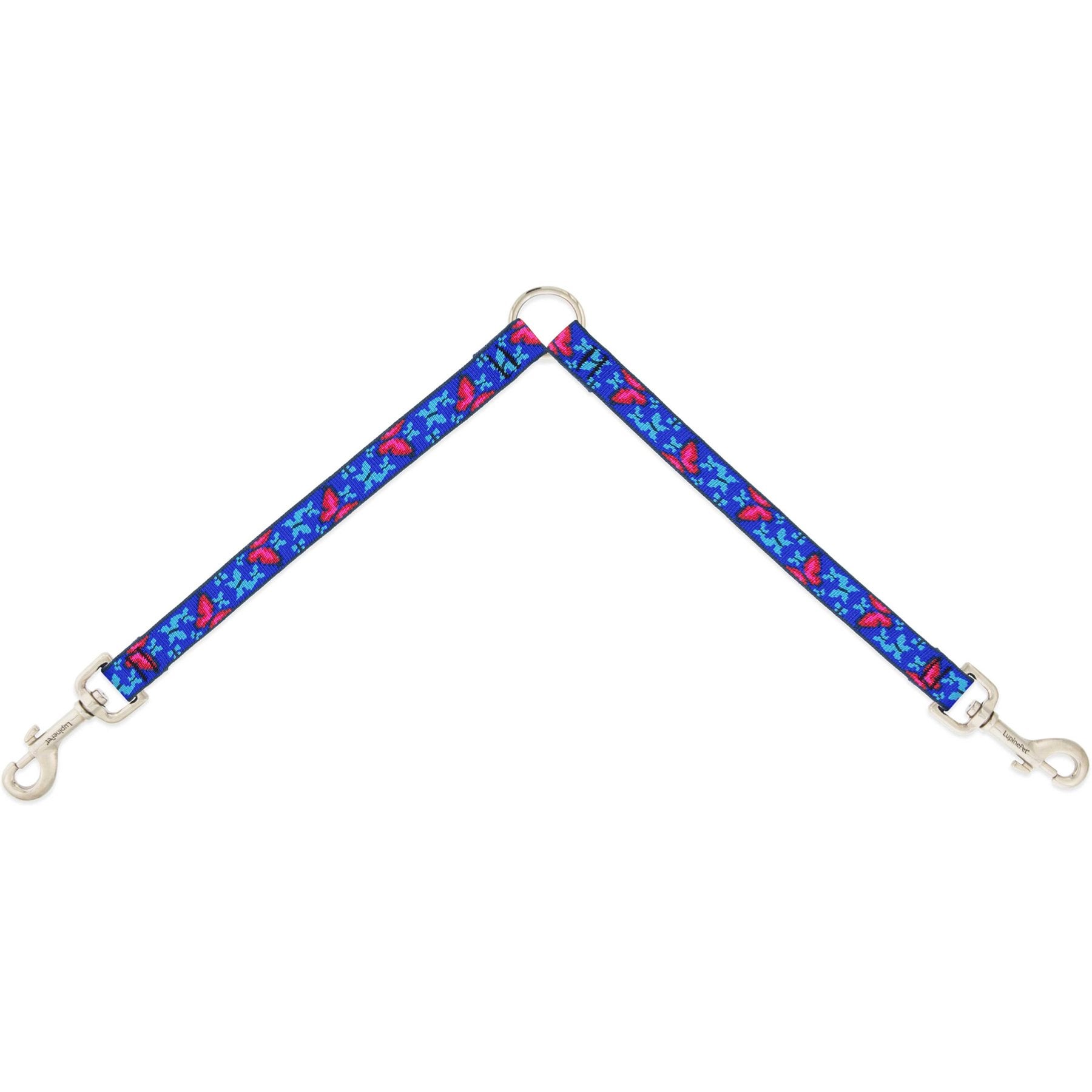 LupinePet Nature Inspired Original Design Social Butterfly Dog Leash Coupler, 24-in long, 3/4-in wide