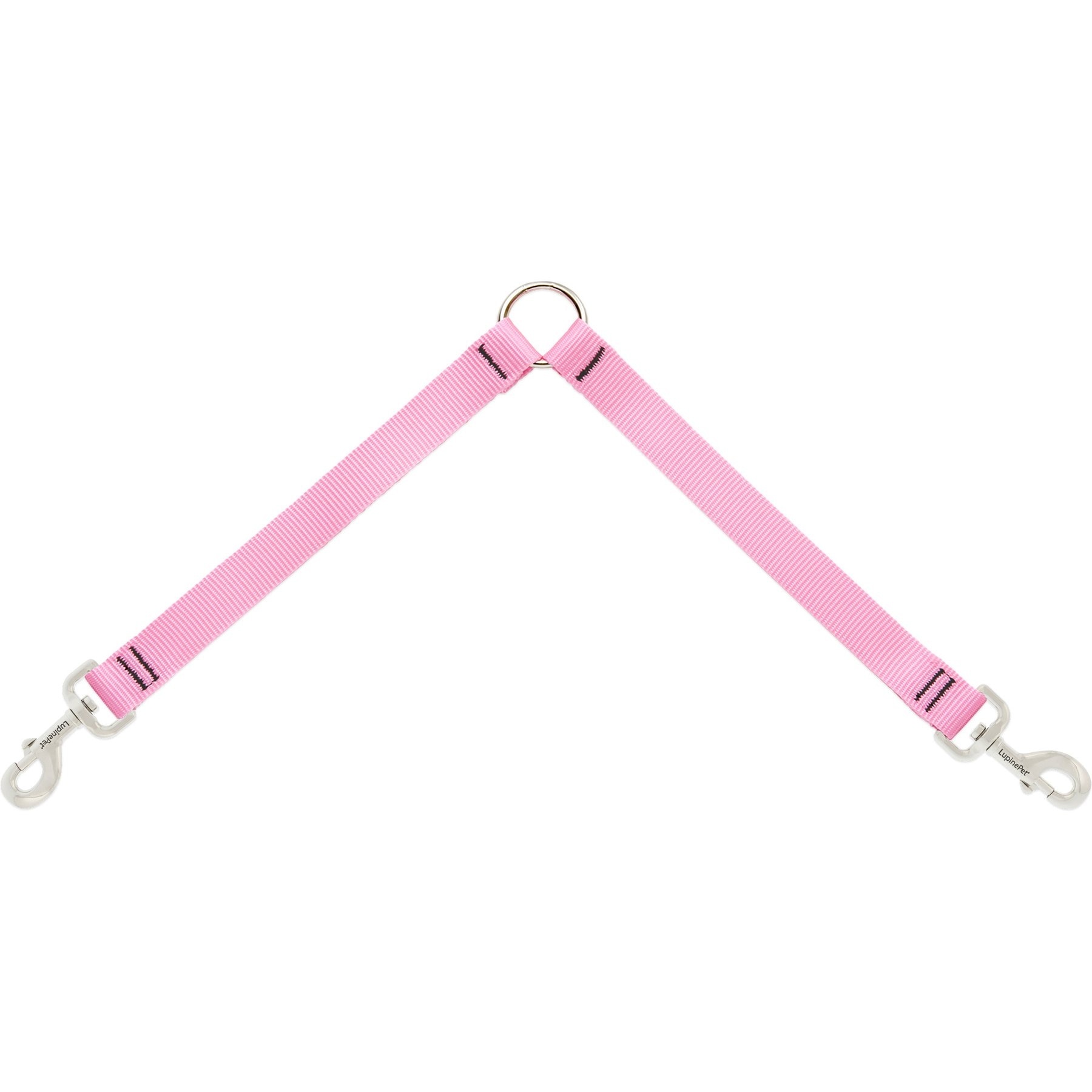 LupinePet Basic Solid Dog Leash Coupler, Pink, 24-in long, 1-in wide
