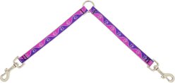 LupinePet Reflective Paws Dog Leash Coupler, Pink Paws, 24-in long, 3/4-in wide