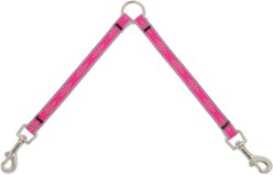 LupinePet Reflective Diamonds Dog Leash Coupler, Pink Diamond, 18-in long, 1/2-in wide