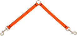 LupinePet Waterproof BioThane Dog Leash Coupler, Neon Orange, 24-in long, 3/4-in wide