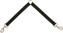 LupinePet Waterproof BioThane Dog Leash Coupler, Jet Black, 24-in long, 1-in wide
