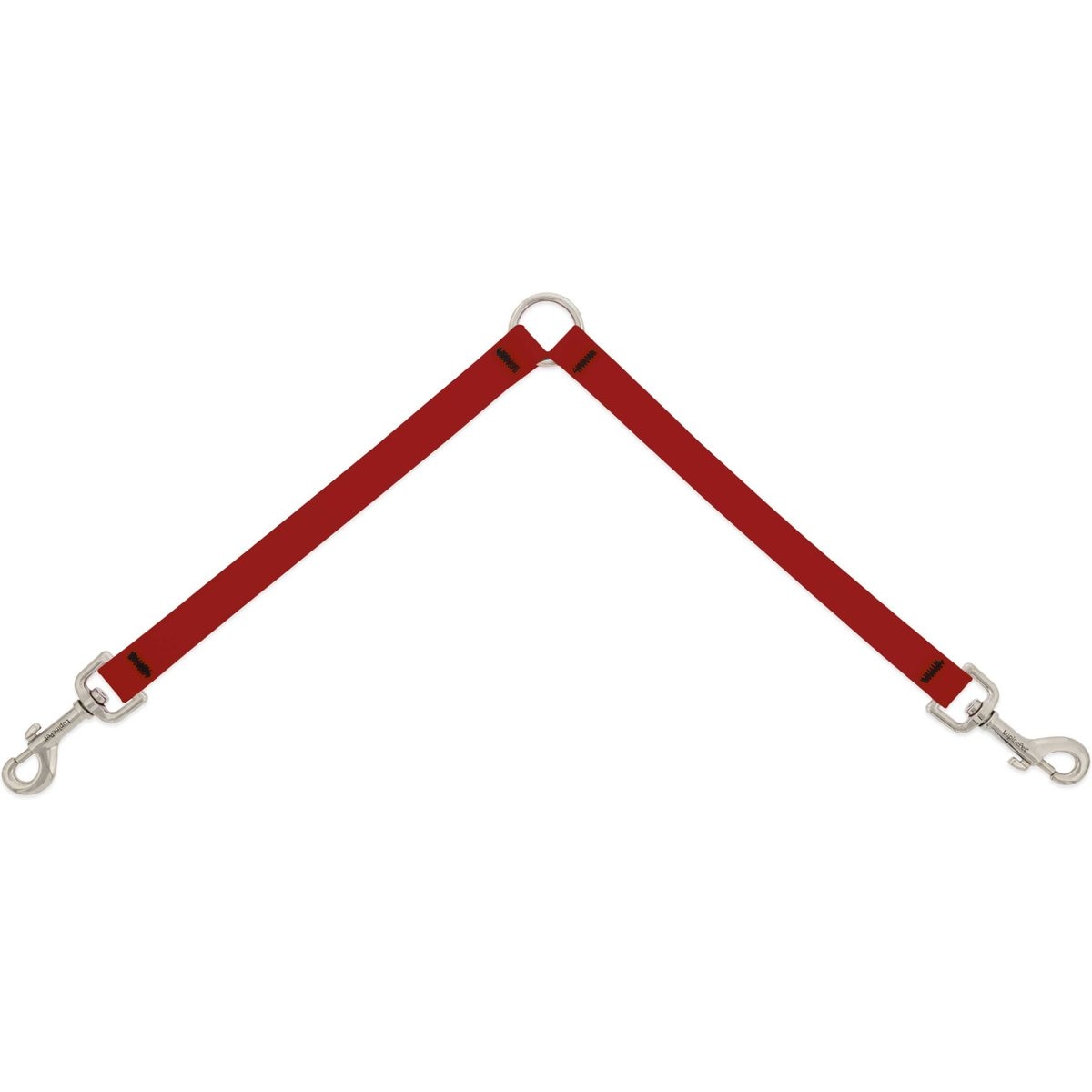 LupinePet Waterproof BioThane Dog Leash Coupler, Brick Red, 24-in long, 3/4-in wide