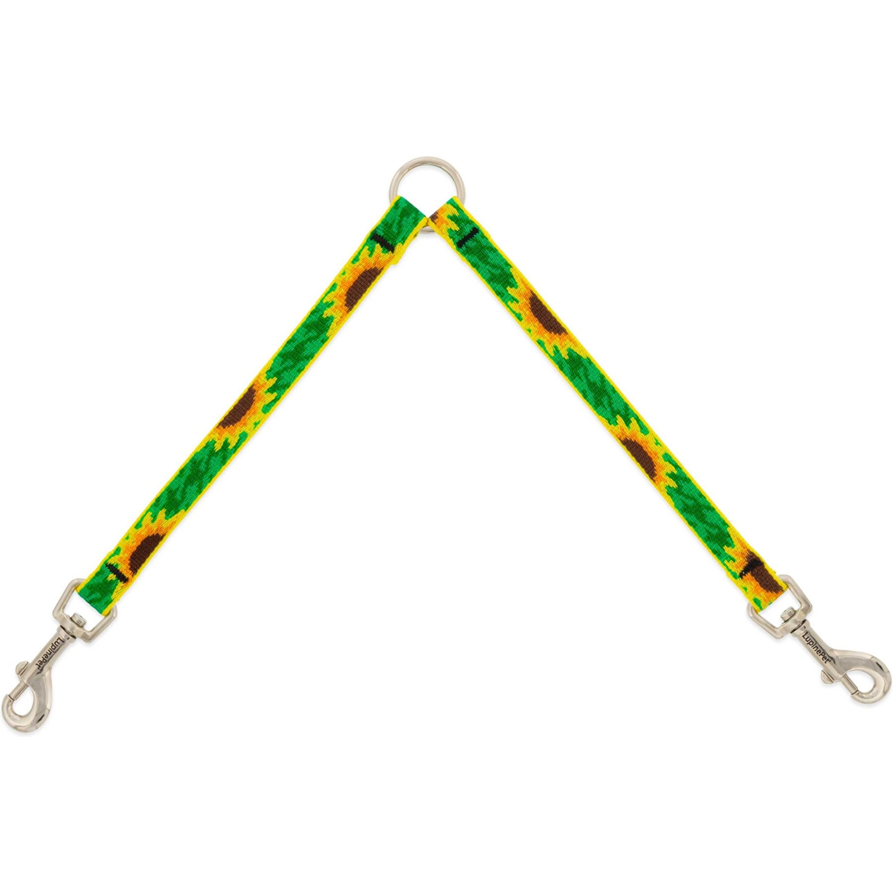 LupinePet Nature Inspired Original Design Sunflowers Dog Leash Coupler, 18-in long, 1/2-in wide