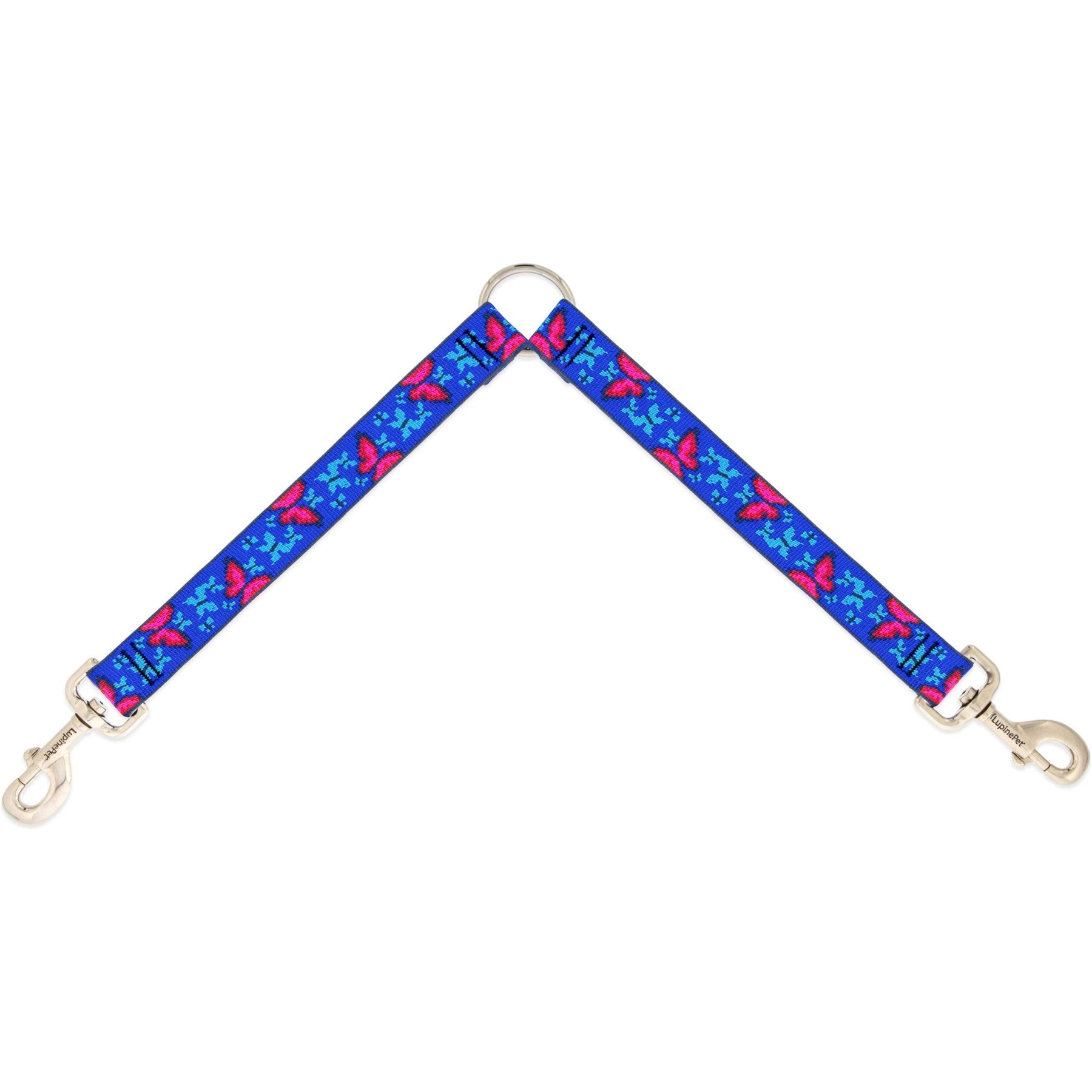 LupinePet Nature Inspired Original Design Social Butterfly Dog Leash Coupler, 24-in long, 1-in wide