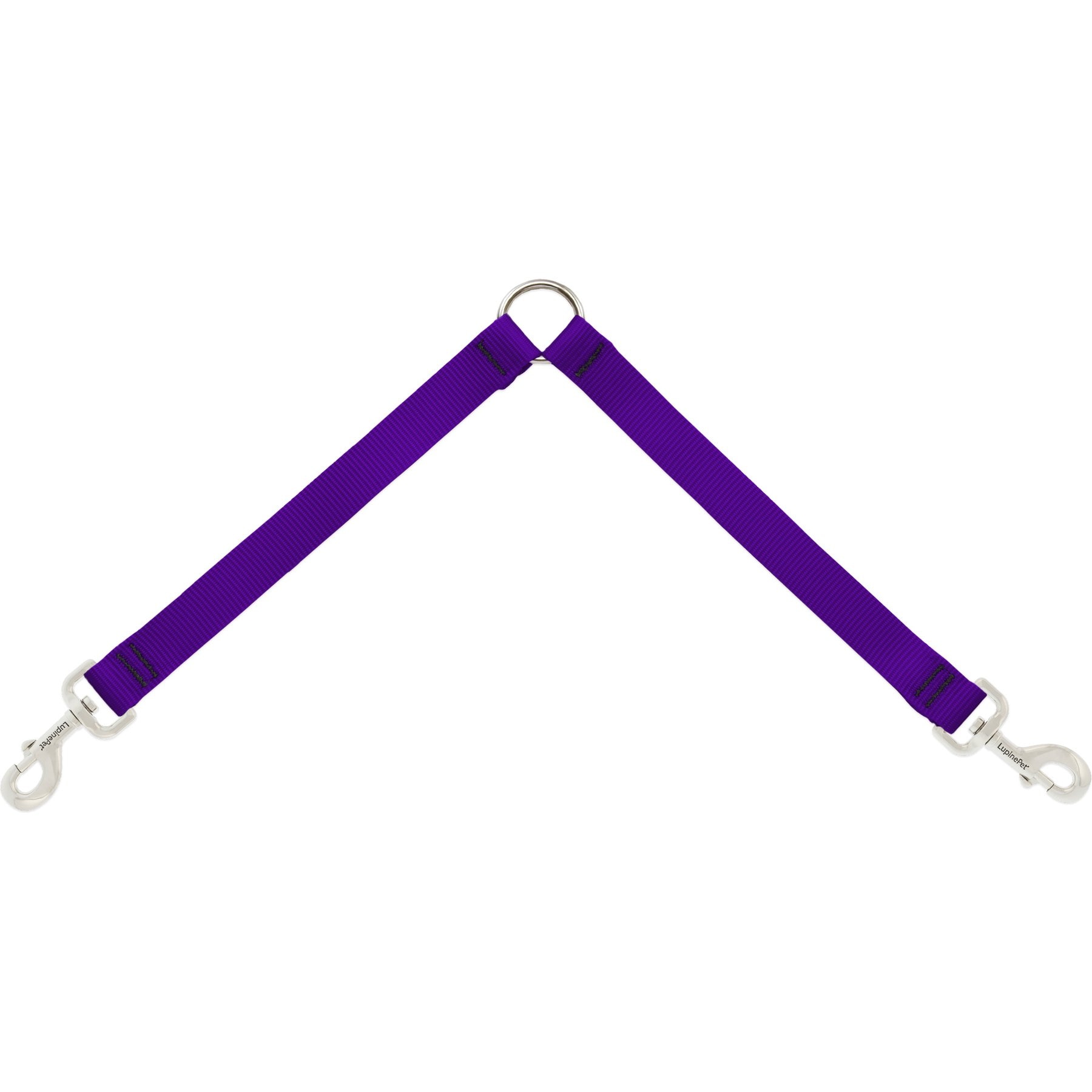 LupinePet Basic Solid Dog Leash Coupler, Purple, 24-in long, 1-in wide
