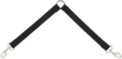 LupinePet Basic Solid Dog Leash Coupler, Black, 24-in long, 1-in wide