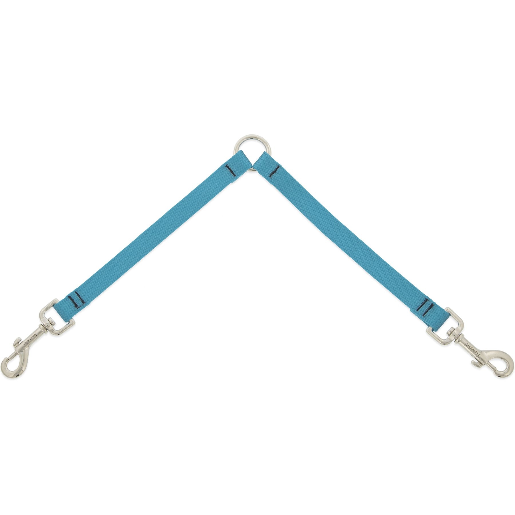 LupinePet Basic Solid Dog Leash Coupler, Aqua, 24-in long, 3/4-in wide