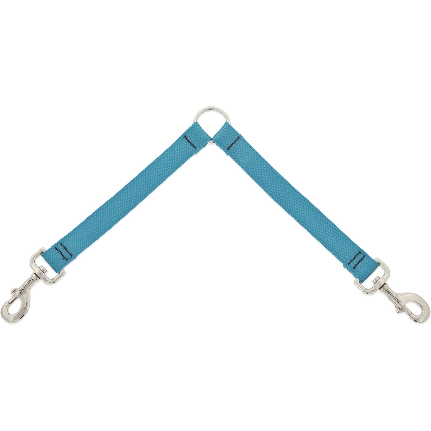 LupinePet Basic Solid Dog Leash Coupler, Aqua, 24-in long, 1-in wide