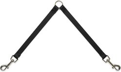 LupinePet Basic Solid Dog Leash Coupler, Black, 18-in long, 1/2-in wide