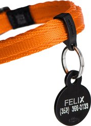 myfamily Memopet Cat Collar, 8 to 12-in neck, 2/5-in wide, Orange slide 2 of 3