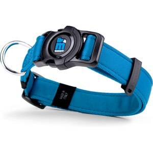 myfamily Memopet Dog Collar, Blue, Medium: 14 to 21-in neck, 7/8-in wide