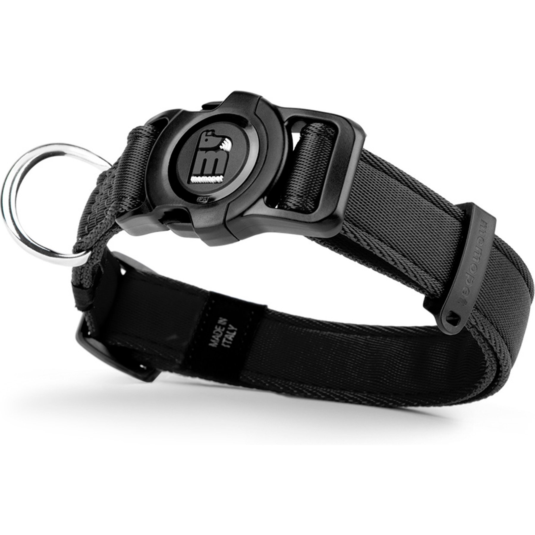 myfamily Memopet Dog Collar, Black, X-Small: 8 to 11-in neck, 1/2-in wide