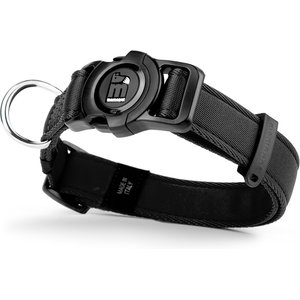 myfamily Memopet Dog Collar, Black, Medium: 14 to 21-in neck, 7/8-in wide