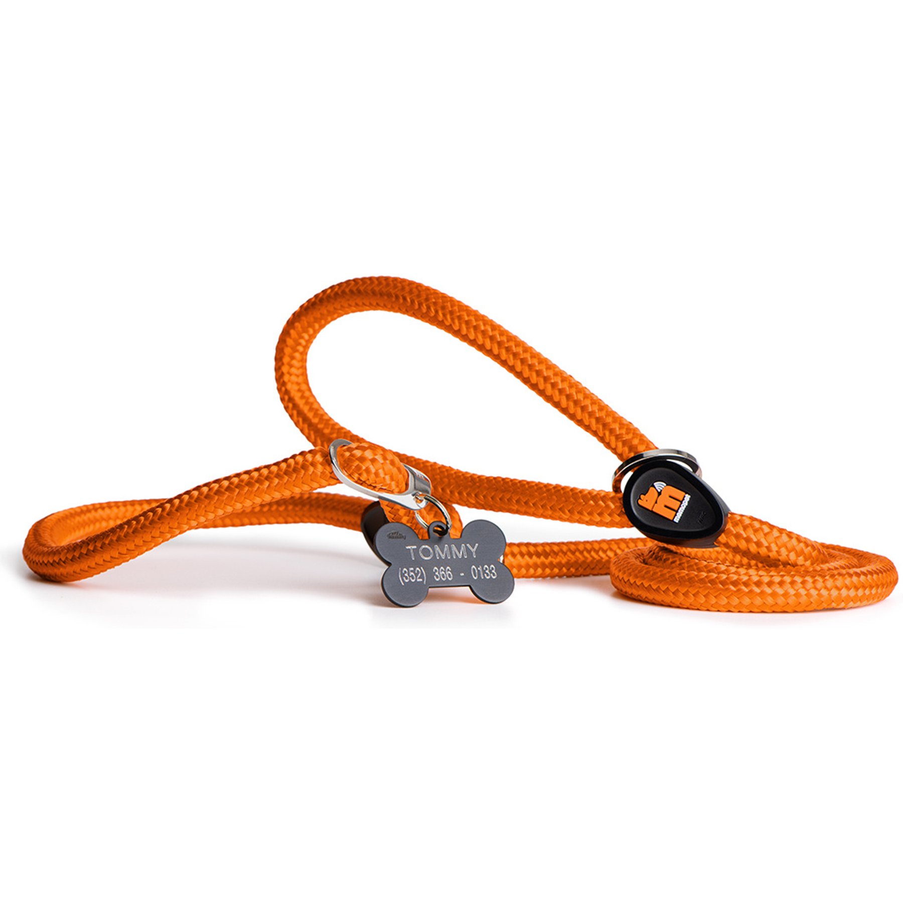 myfamily Memopet No Pull Dog Leash, Orange, 3.5-ft long, 1/3-in wide